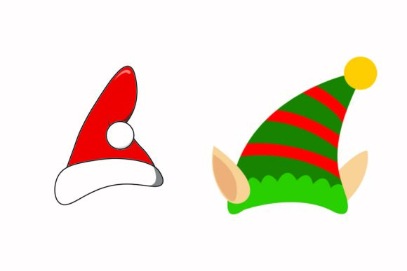 Christmas Cap Dwarfs Illustration Vector for Creative Projects