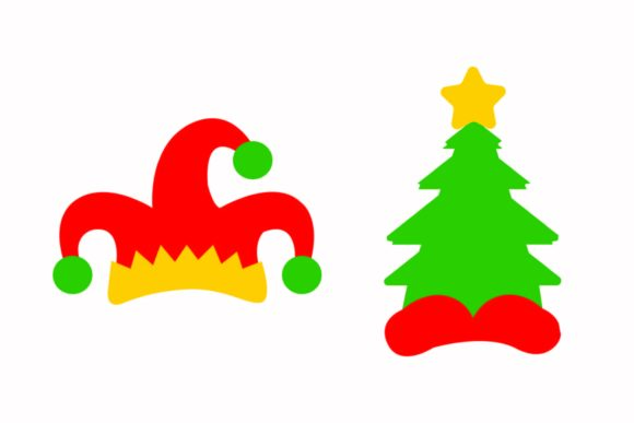 Christmas Cap Tree Party Illustrations for Festive Design Projects