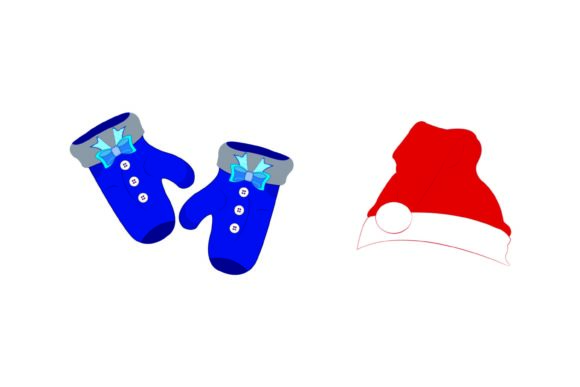 Christmas Hats and Gloves 072 Illustrations for Seasonal Content