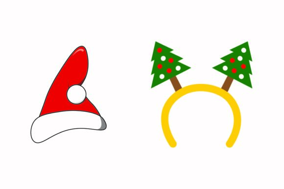 Christmas Headband Party Costume Vector Illustration for Branding