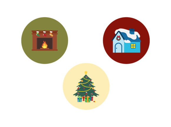 Christmas Icon Tree Vector Bundle for Illustrations