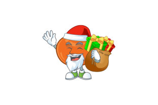 Christmas Tangerine Cartoon Character Illustrations