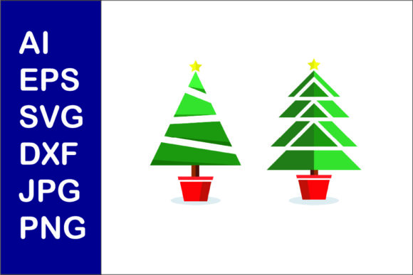 Christmas Tree Flat Illustration Svg 010 for Digital Sellers