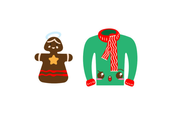Christmas Vector Cookies Sweater Illustrations