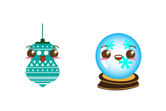 Christmas Vector Set Ornament Snowball Illustrations