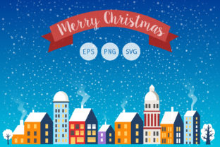 City Landscape Christmas Illustrations