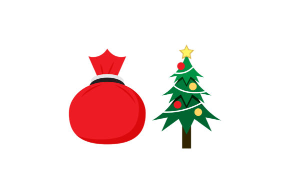 Gift Bag and Tree Christmas Vector Set Review